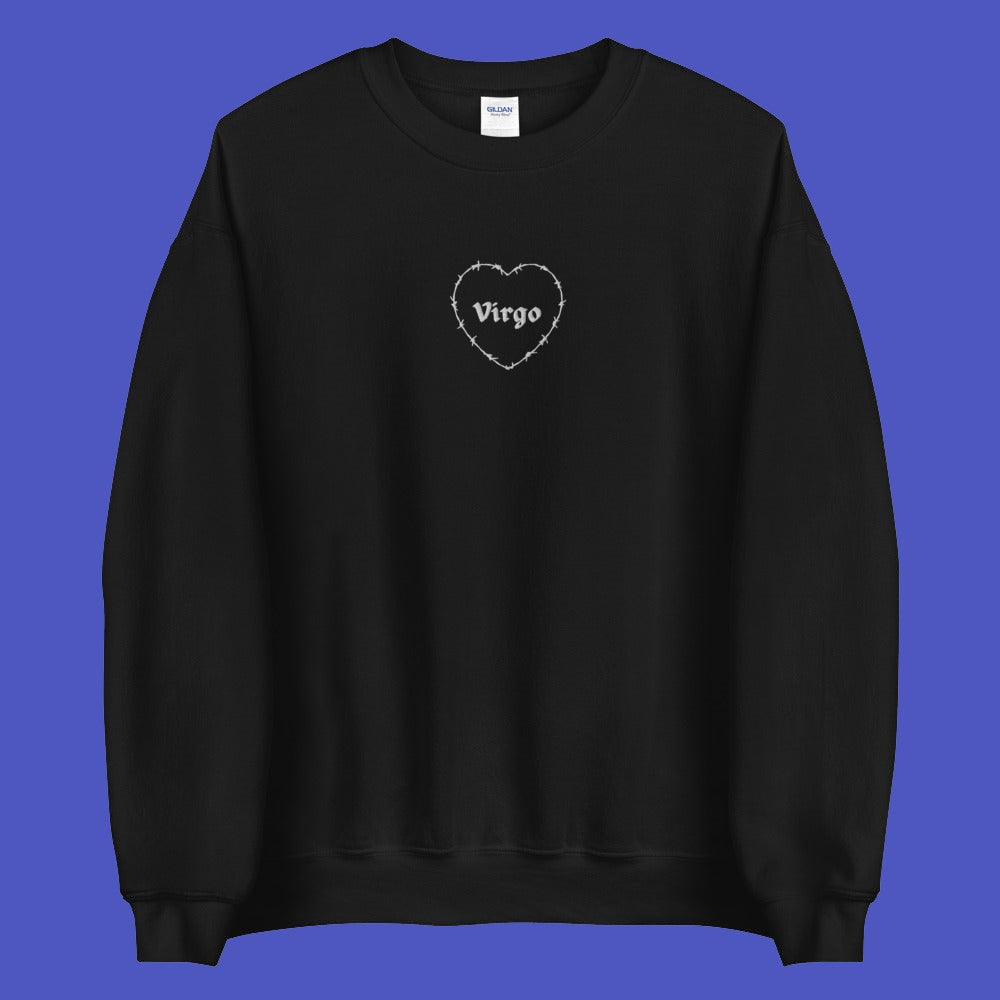 Virgo Barbwire Heart Crewneck