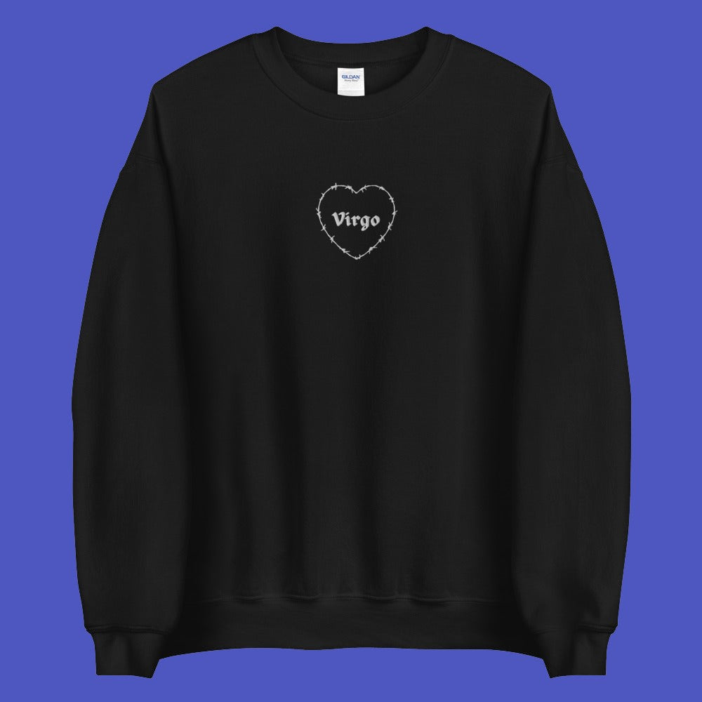 Virgo Barbwire Heart Crewneck