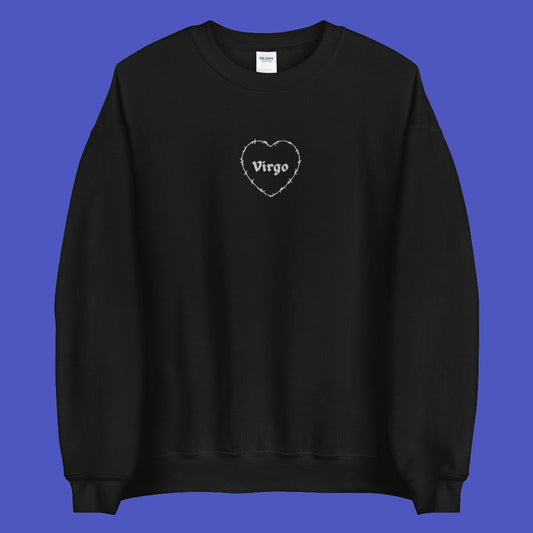 Virgo Barbwire Heart Crewneck