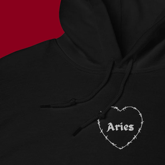 Aries Barbwire Heart Hoodie