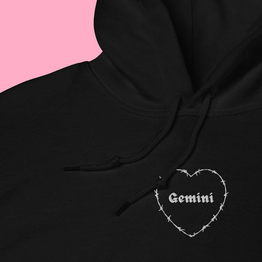 Gemini Barbwire Heart Hoodie