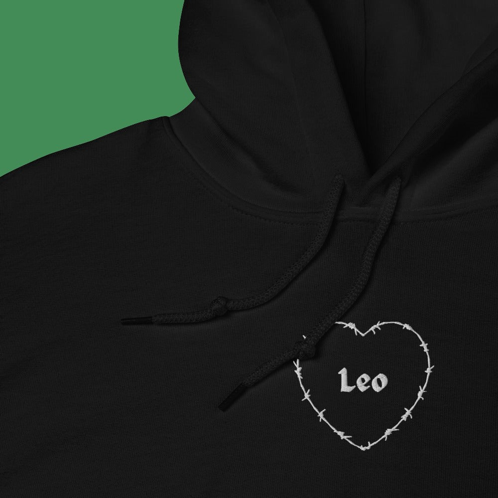 Leo Barbwire Heart Hoodie