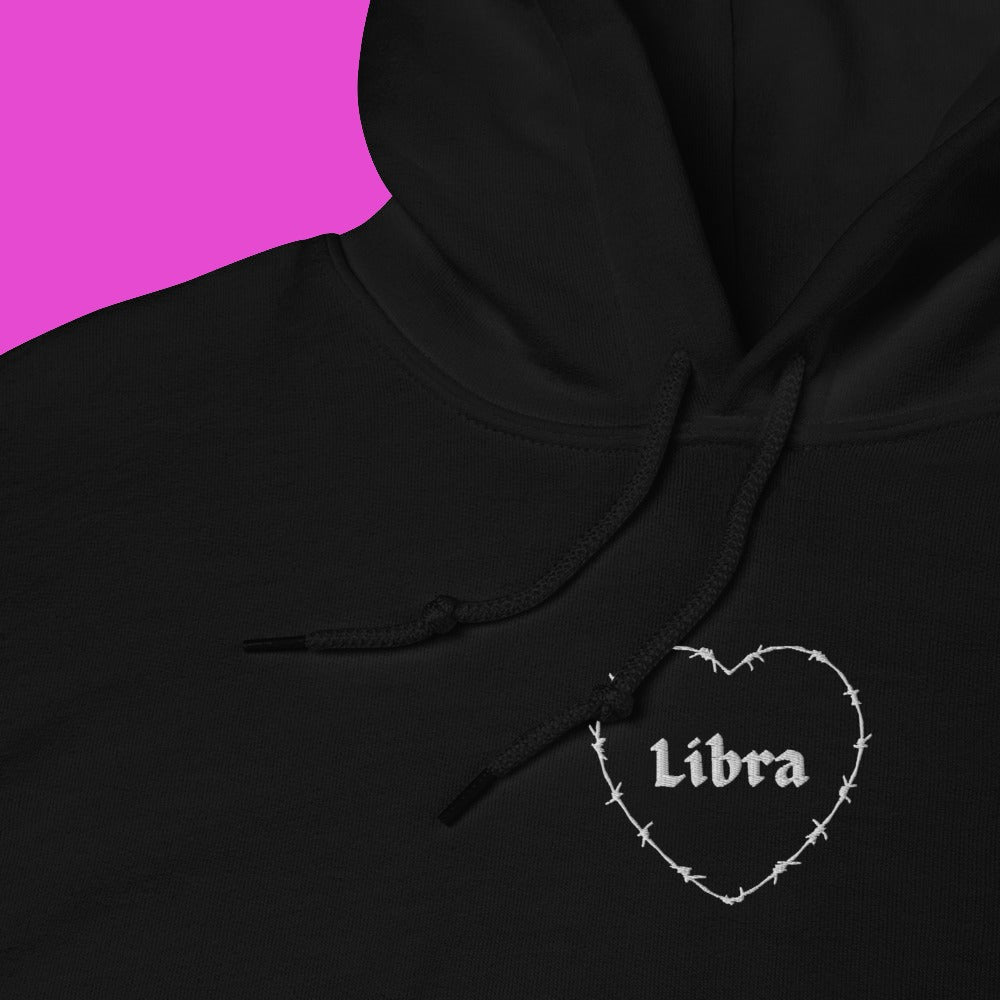 Libra Barbwire Heart Hoodie