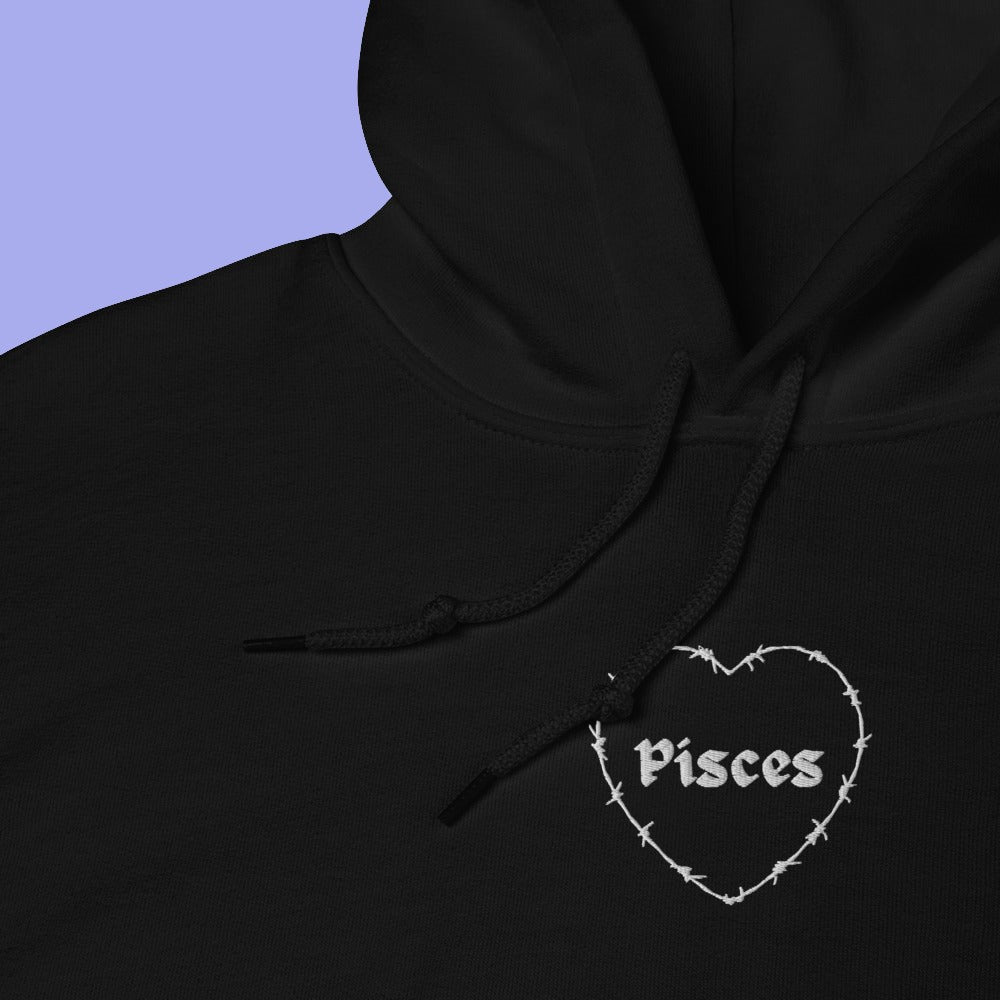 Pisces Barbwire Heart Hoodie