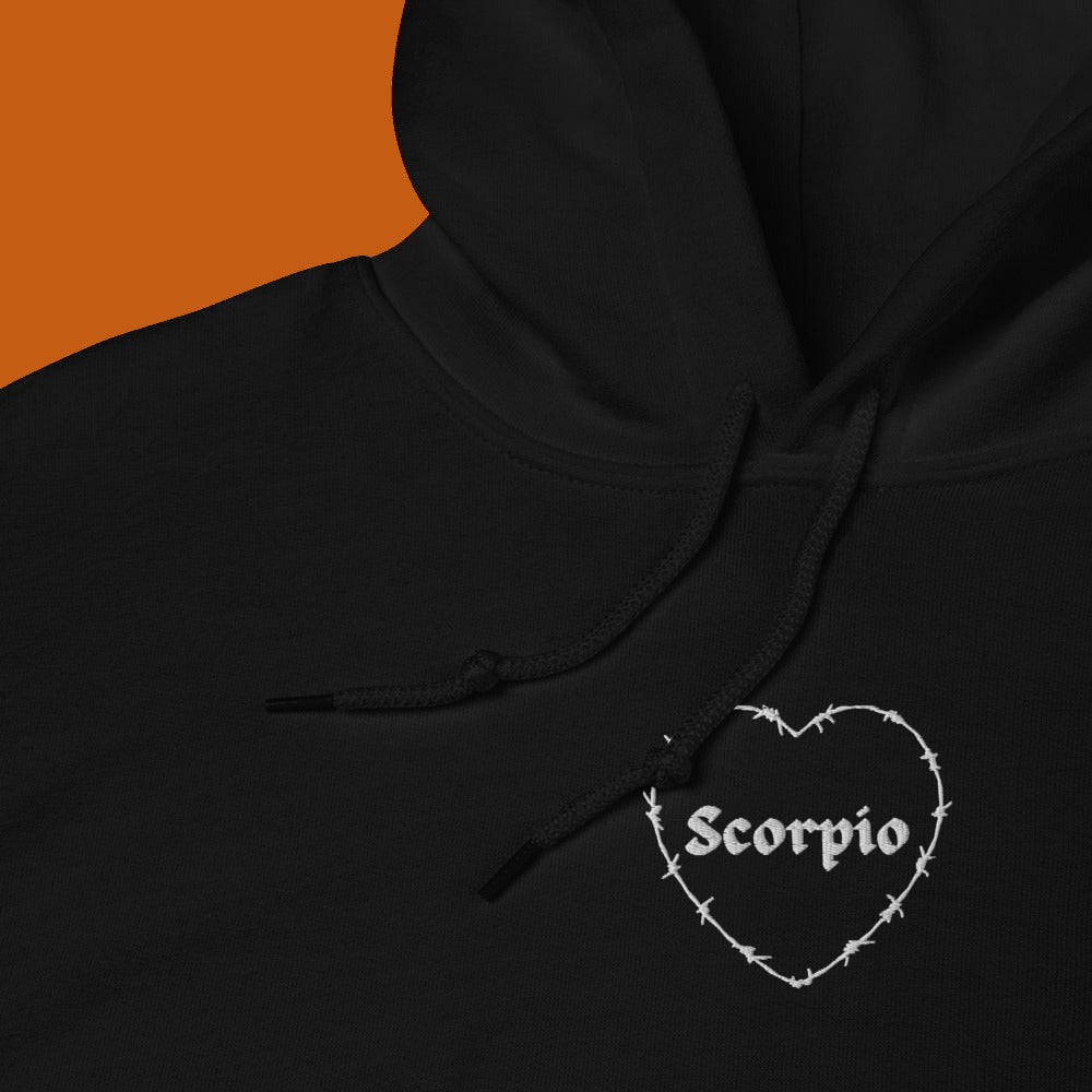 Scorpio Barbwire Heart Hoodie