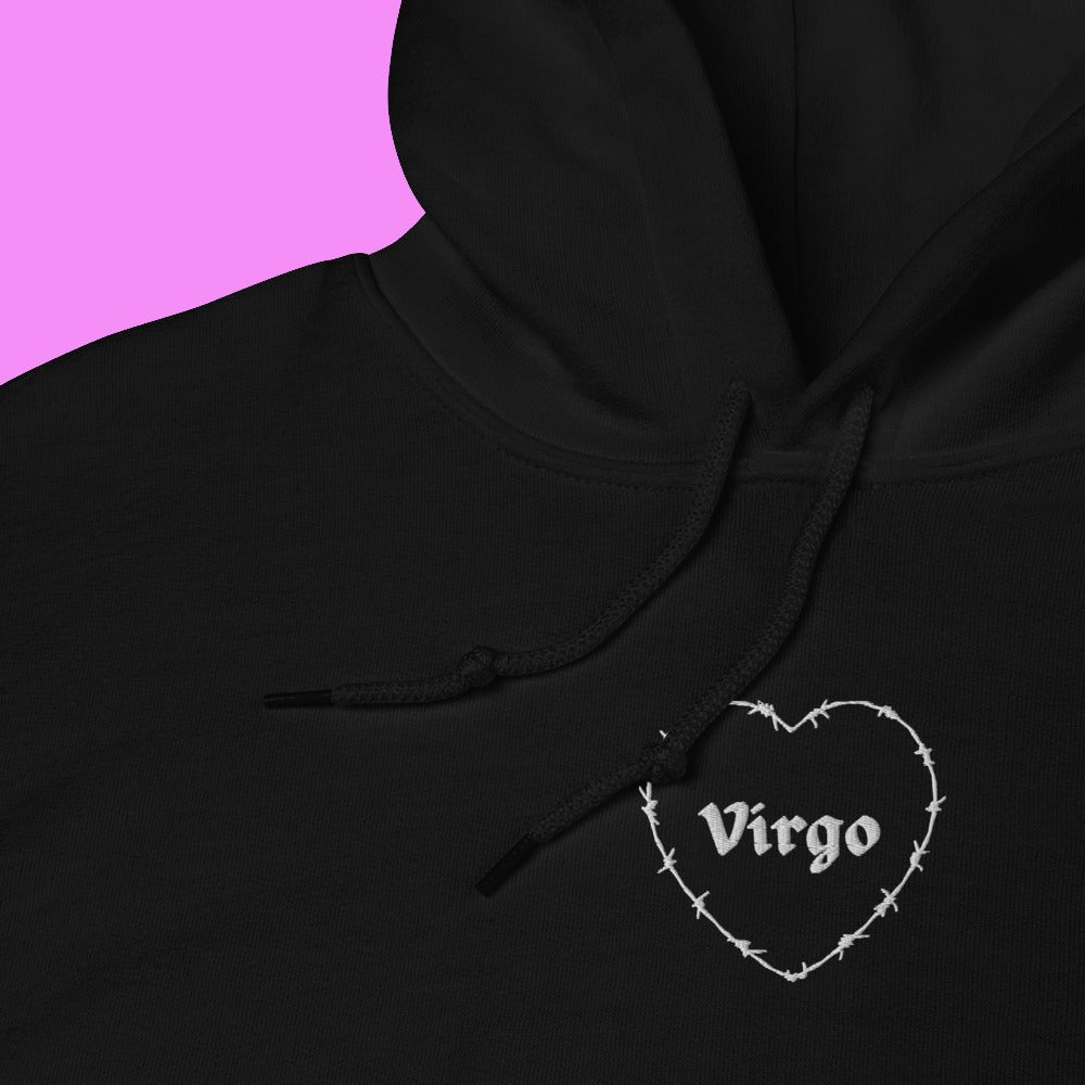 Virgo Barbwire Heart Hoodie