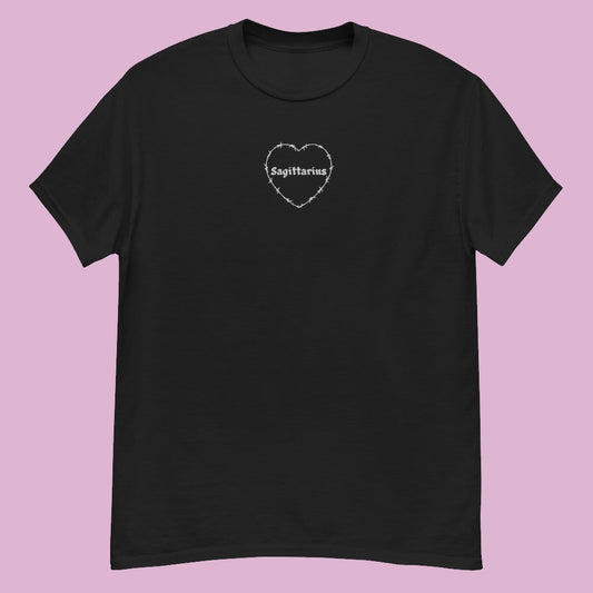 Sagittarius Barbwire Heart Tee