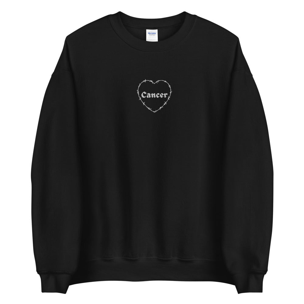 Cancer Barbwire Heart Crewneck