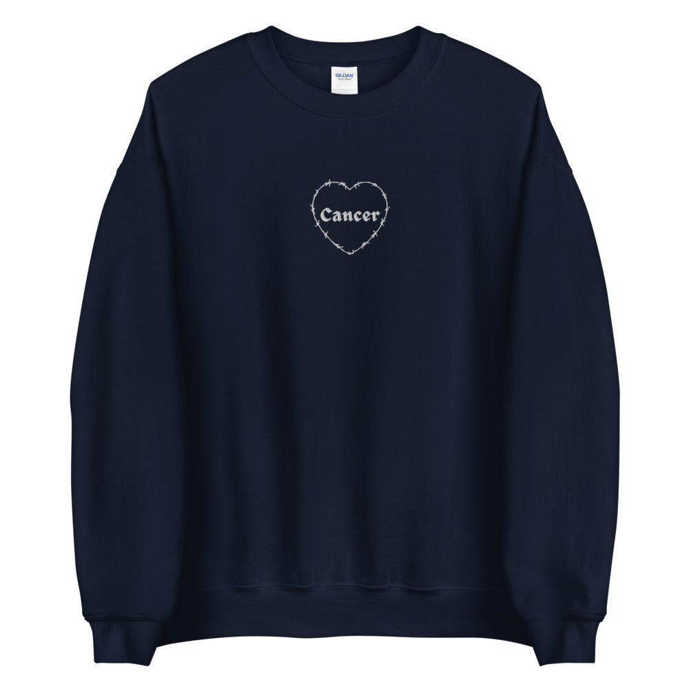 Cancer Barbwire Heart Crewneck