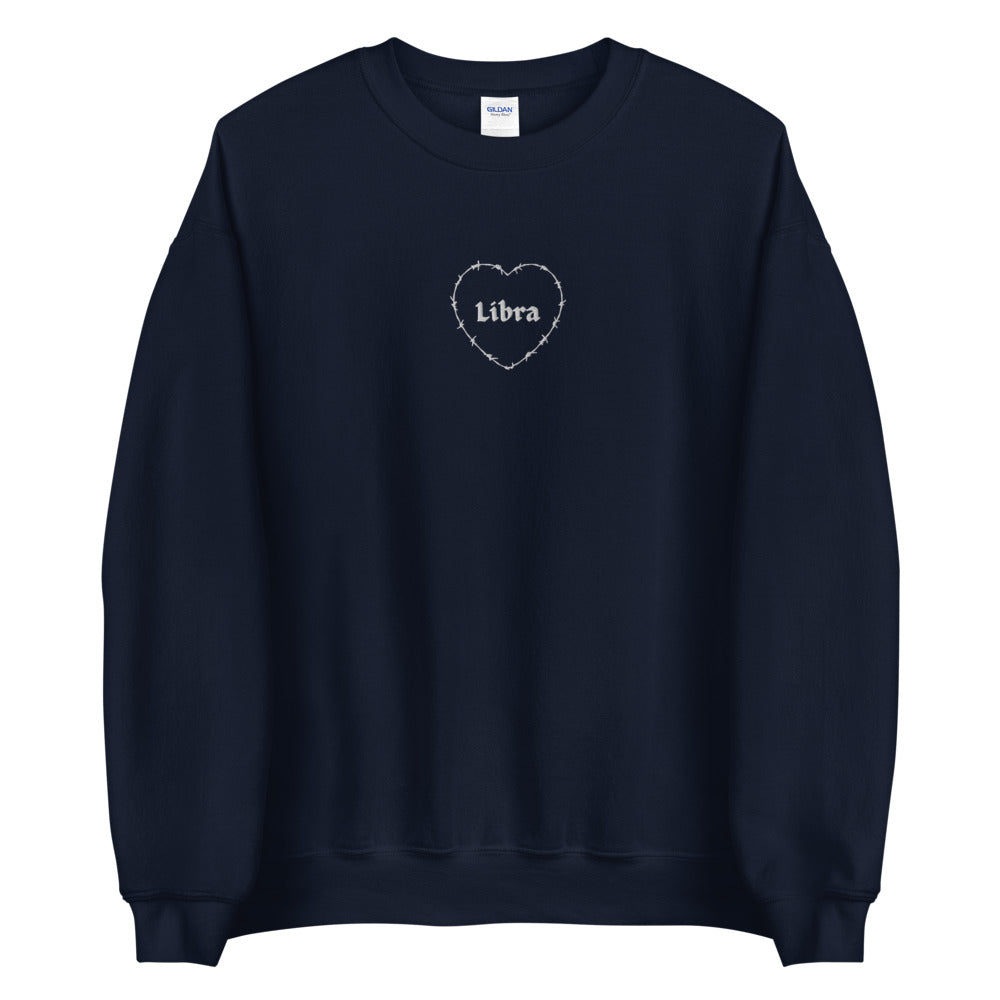 Libra Barbwire Heart Crewneck