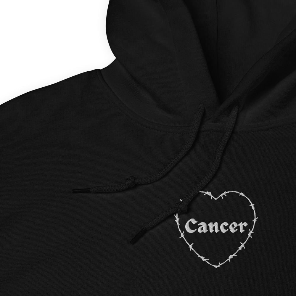 Cancer Barbwire Heart Hoodie