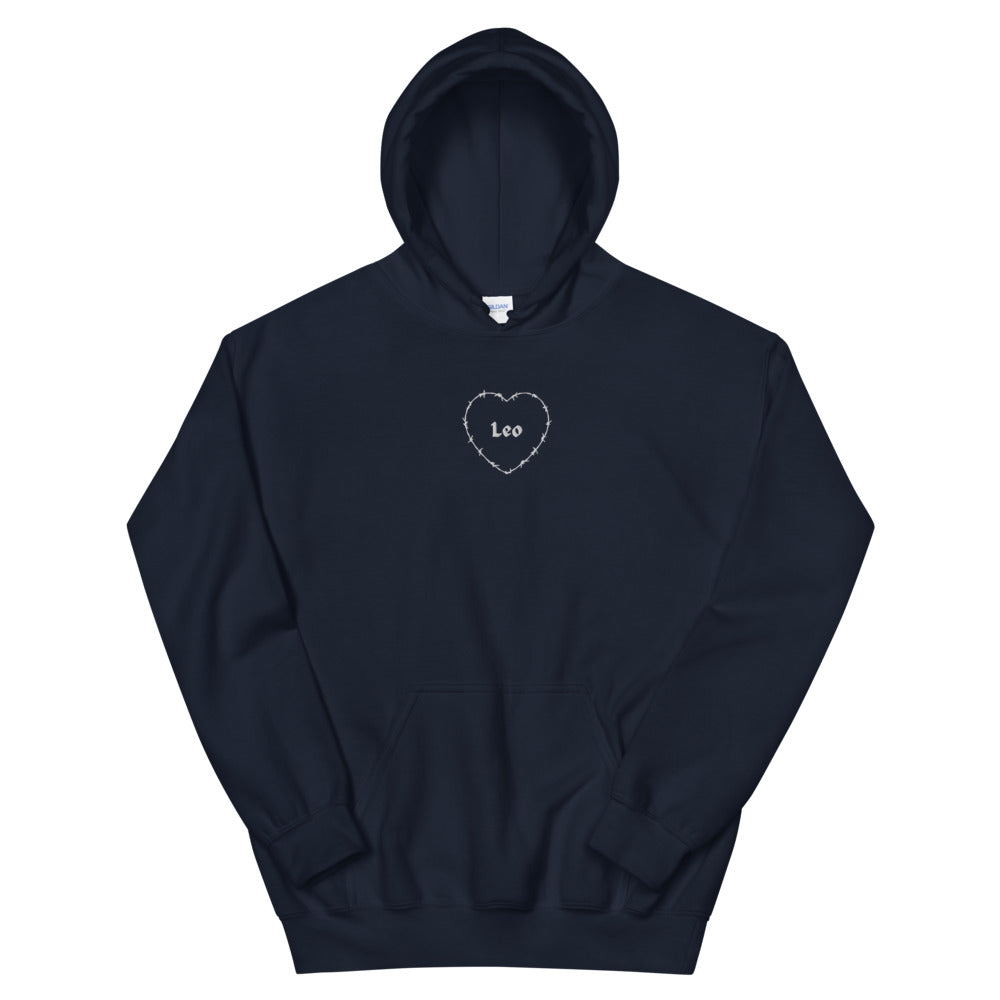 Leo Barbwire Heart Hoodie